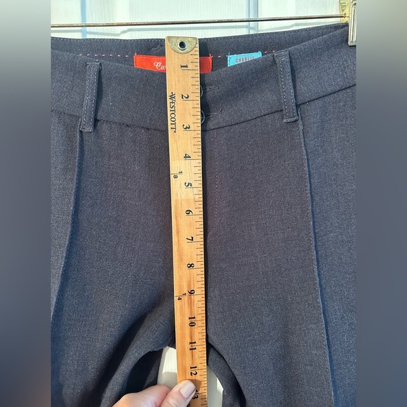 CARTONNIER Anthropologie 8 Gray Wool Ankle Career Wear Center Crease Trousers - Picture 6 of 13